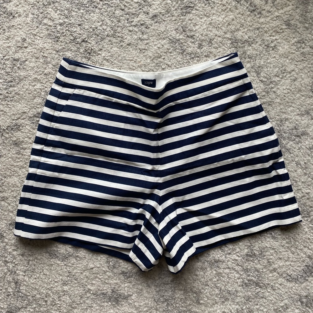 J. Crew Factory Sailor Striped Shorts - High Waist